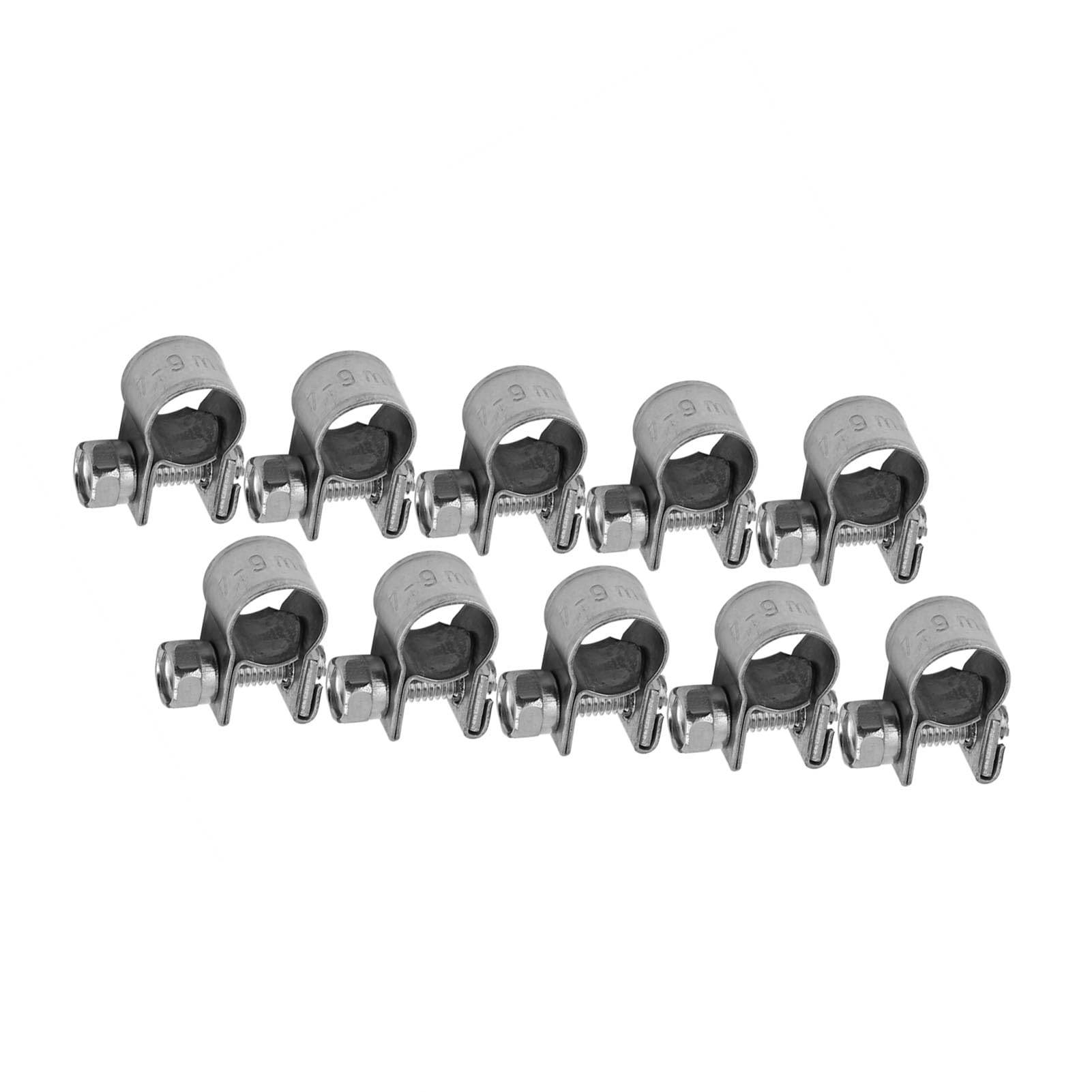 Colliers De Serrage Inox 10 Pièces - Diamètre Réglable 6-8mm, Pour Tuyaux Souples Et Durites