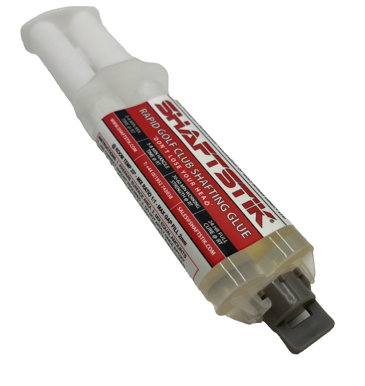 SHAFTSTIK GOLF CLUB SHAFT GLUE EPOXY SYRINGE RAPID HIGH IMPACT WORKSHOP EPOXY FOR SHAFTS CLUB HEADS