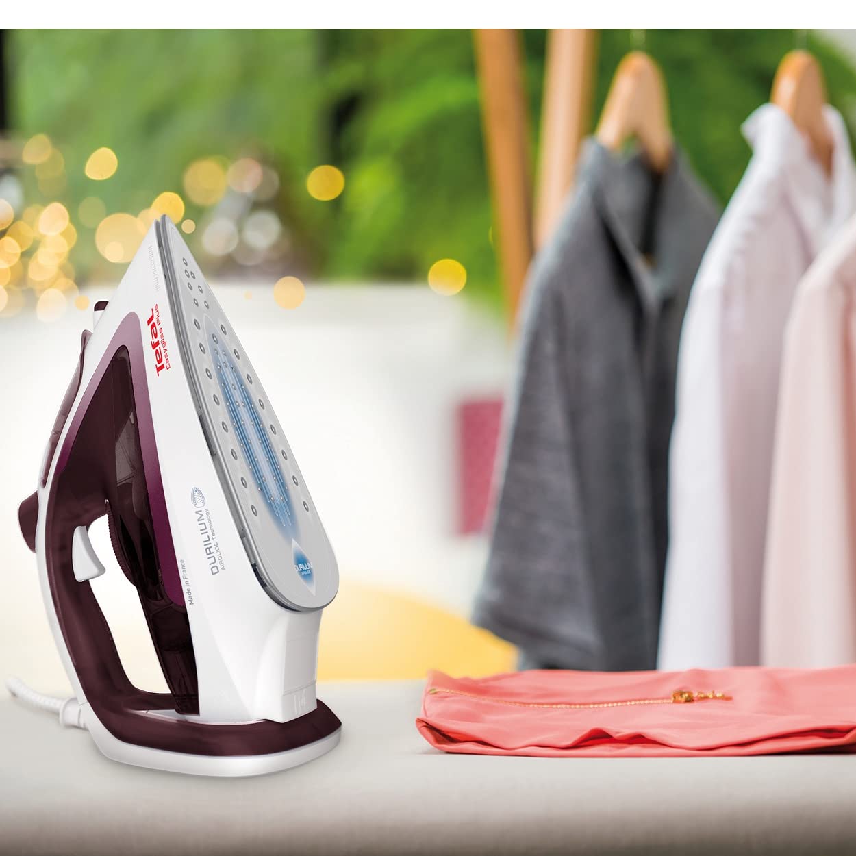 Tefal FV5714 Easygliss Dampfbügeleisen weiß/violett Bügeleisen