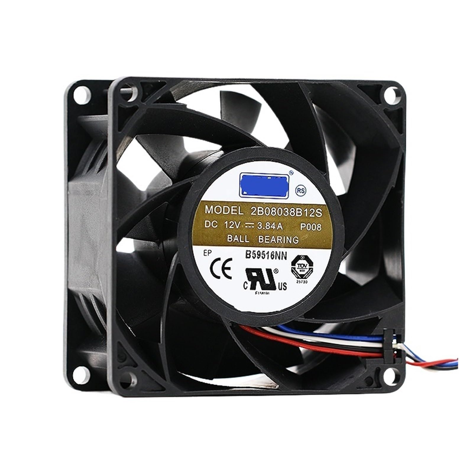 YUSKICCNE 80 * 80 * 38 8CM 12V 3.84A 2B08038B12S Fan