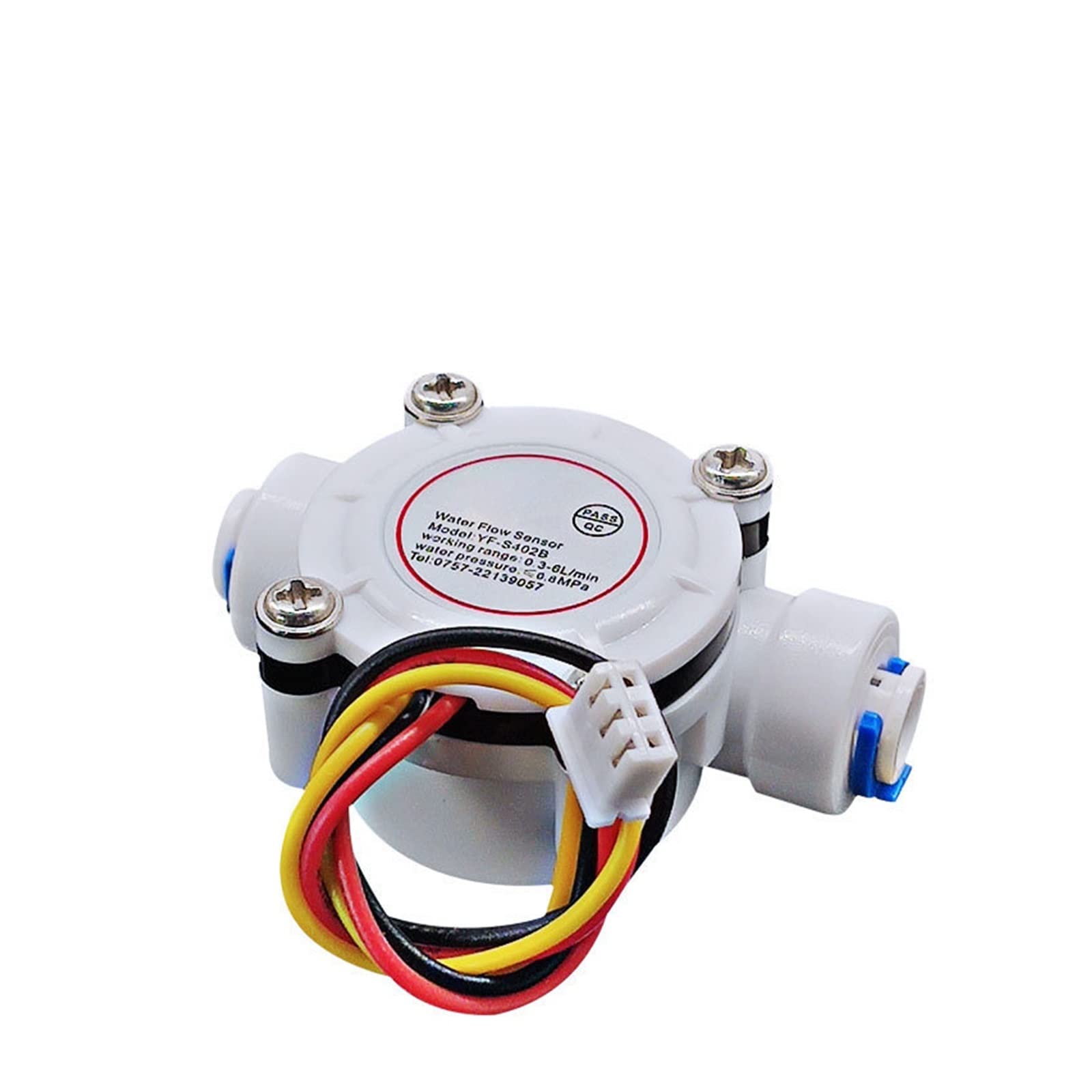 1/4" 3/8" Sensor de flujo de agua de tubería de PE, sensor de 1,75 MPa, máquina de café, caudalímetro de turbina DC5~18V (Size : 3/8")
