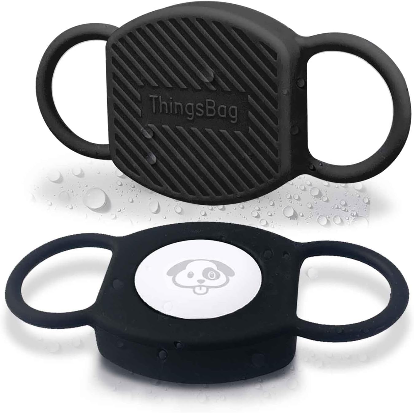 AirTag Dog Collar Holder, 2 Pack Air Tag Cat GPS Case, AntiLost Pet