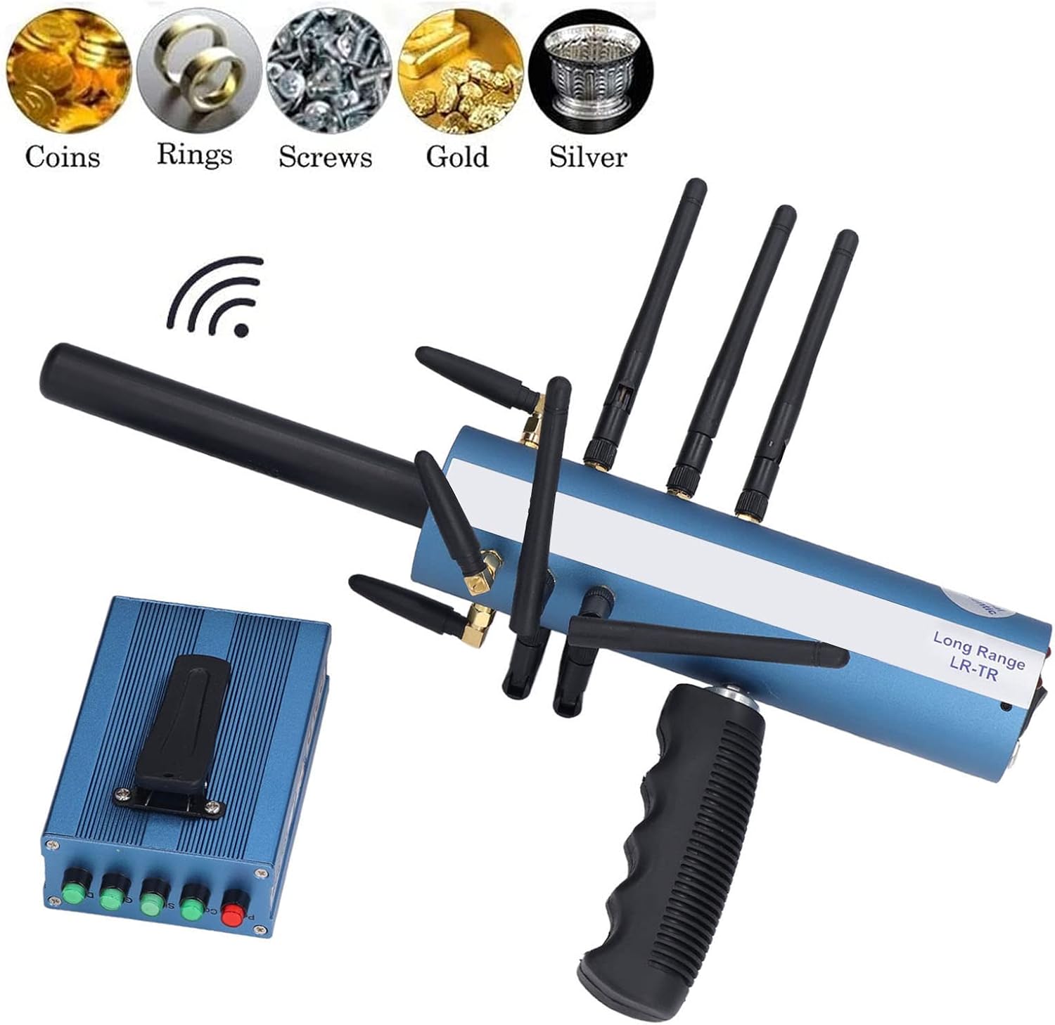 BTER Metal Detector Kit, Handheld Long Range 30M/98Ft Underground Treasure Finder Professional Gold Silver Copper Scanner with Remote Search, Accurate Position Detection for Adults Kids(US)