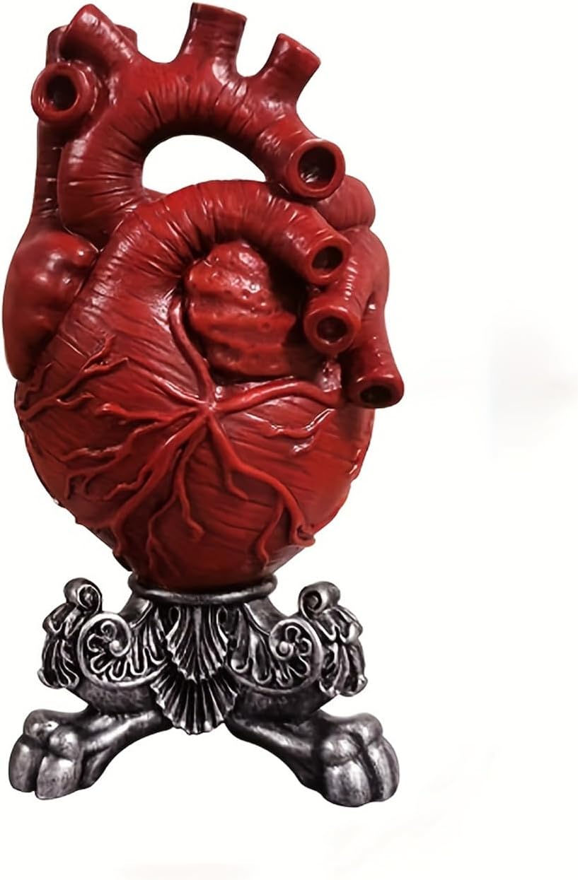 1pc, Gothic Resin Anatomical Heart Vase, Heart Vases for
