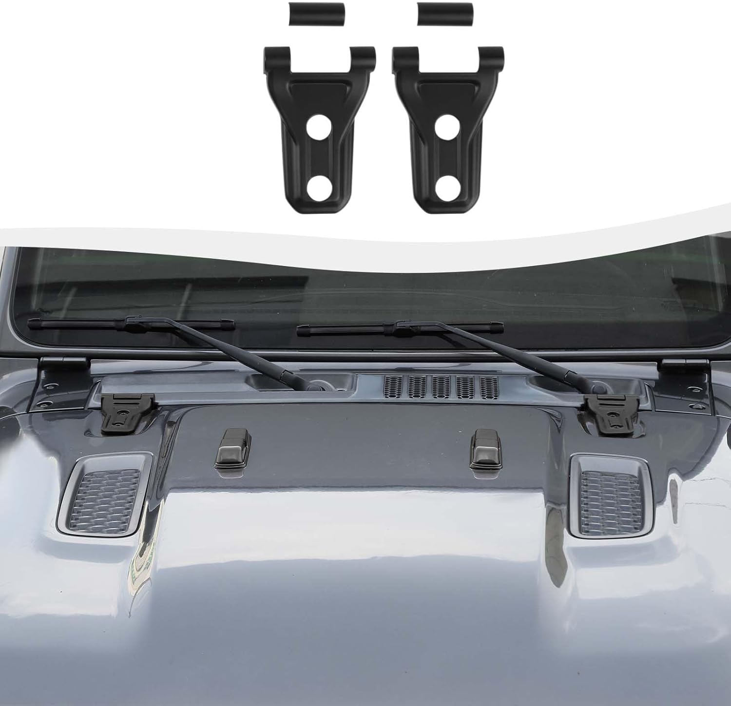 Hood Hinge Cover Decoration Trim Exterior Cover Kit Fit for 2018-2025 Jeep Wrangler JL JLU & Gladiator JT(Purple)