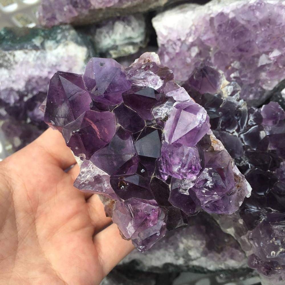 Espécimen de Cristal de Amatista Natural, geoda de Amatista de Uruguay, espécimen de Gemas Inicio Colecciones