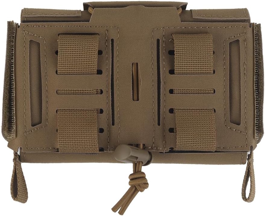 Tactical IFAK Pouch MOLLE, Rapid Tear-Away Medical Pouch Two-Piece System, Compact First Aid Bag for Military Belt Vest Plate Carrier, Emergency Survival Trauma Kit with Tourniquet Holder
