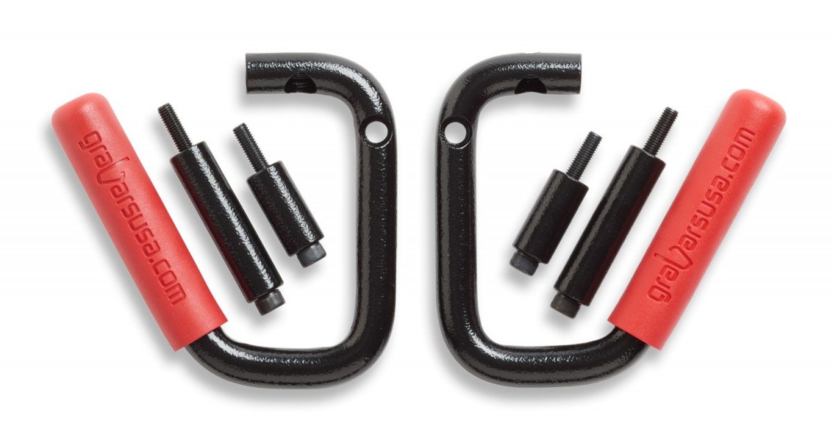 Steel Grab Handles for Jeep 4DR JK JKU (2007-2018) Wranglers - RED - Front Only - The ONLY GraBars Made and Sourced in The USA!