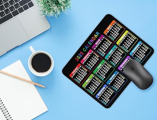 Miniatura 5 de Alfombrilla de mouse con calendario negro 2024, alfombrilla de mouse de goma natural, alfombrilla de mouse rectangular para juegos creativa de