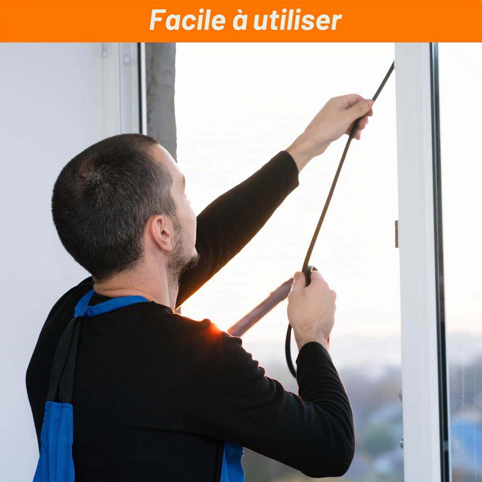 sourcing map Joint d'étanchéité en caoutchouc mousse EPDM rond 30 mm de diamètre x 1 m de long pour réduire le bruit, les chocs et la friction