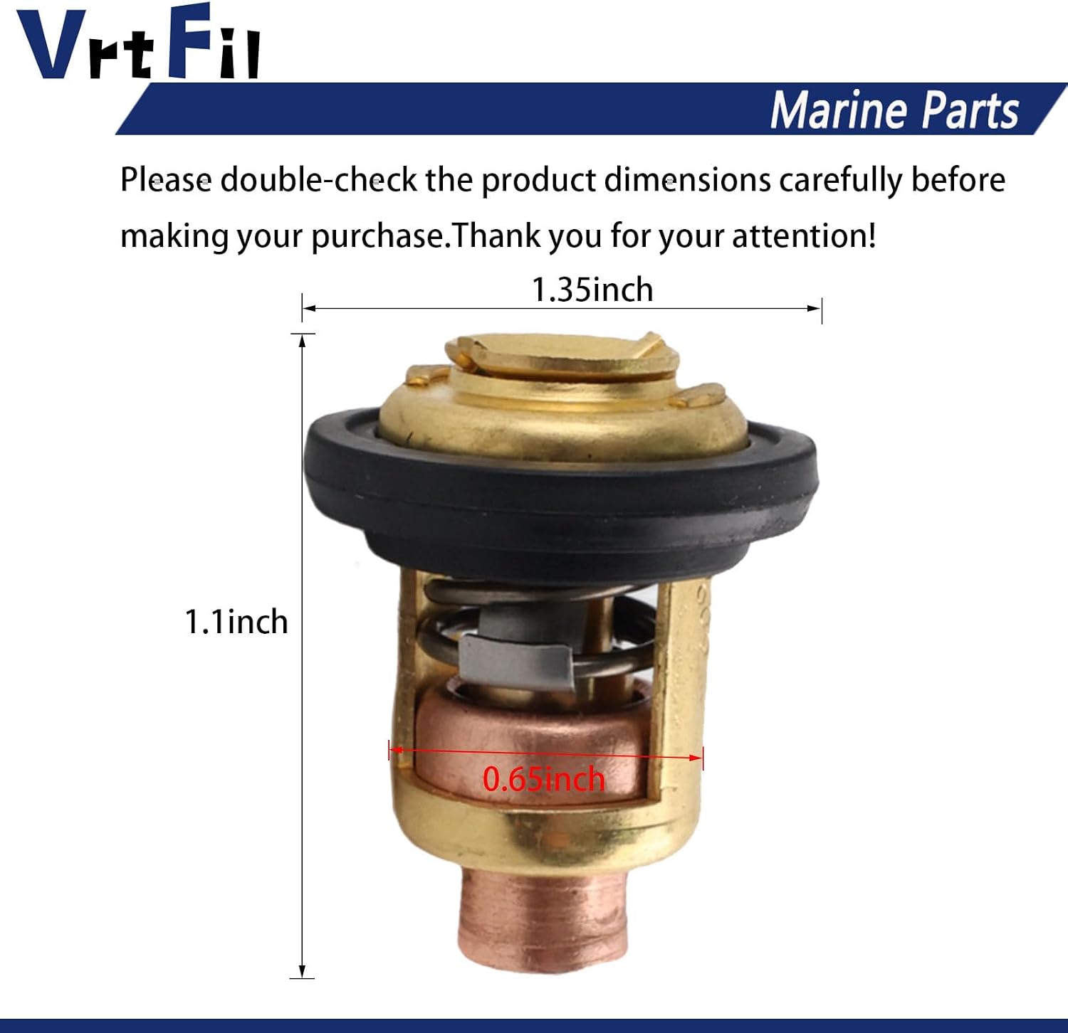 19300-ZW9-003 Thermostat Compatible with Honda Outboard 25HP 30HP 40HP 50HP 75HP 90HP 100HP