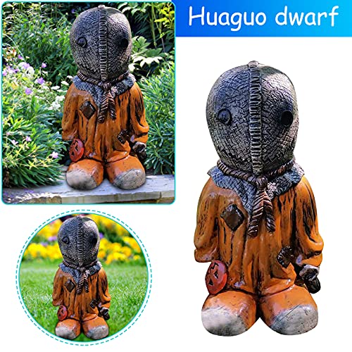 Horror Movie Garden Gnomes Decor for Home Patio Yard or Lawn, Nightmare Horror Gnome, Killer Garden Gnome, Spooky Undead Halloween Sculpture Combat Gnome for Outdoor Garden Zombies Skulls