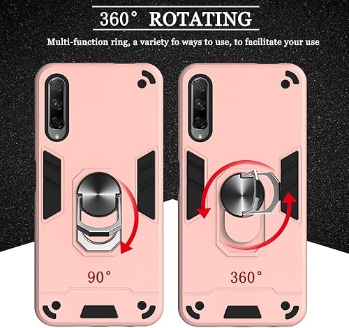 Miniatura 6 de Funda protectora para teléfono compatible con Huawei Y9sHonor 9Honor 9x, grado militar, a prueba de golpes, con anillo magnético para montaje en