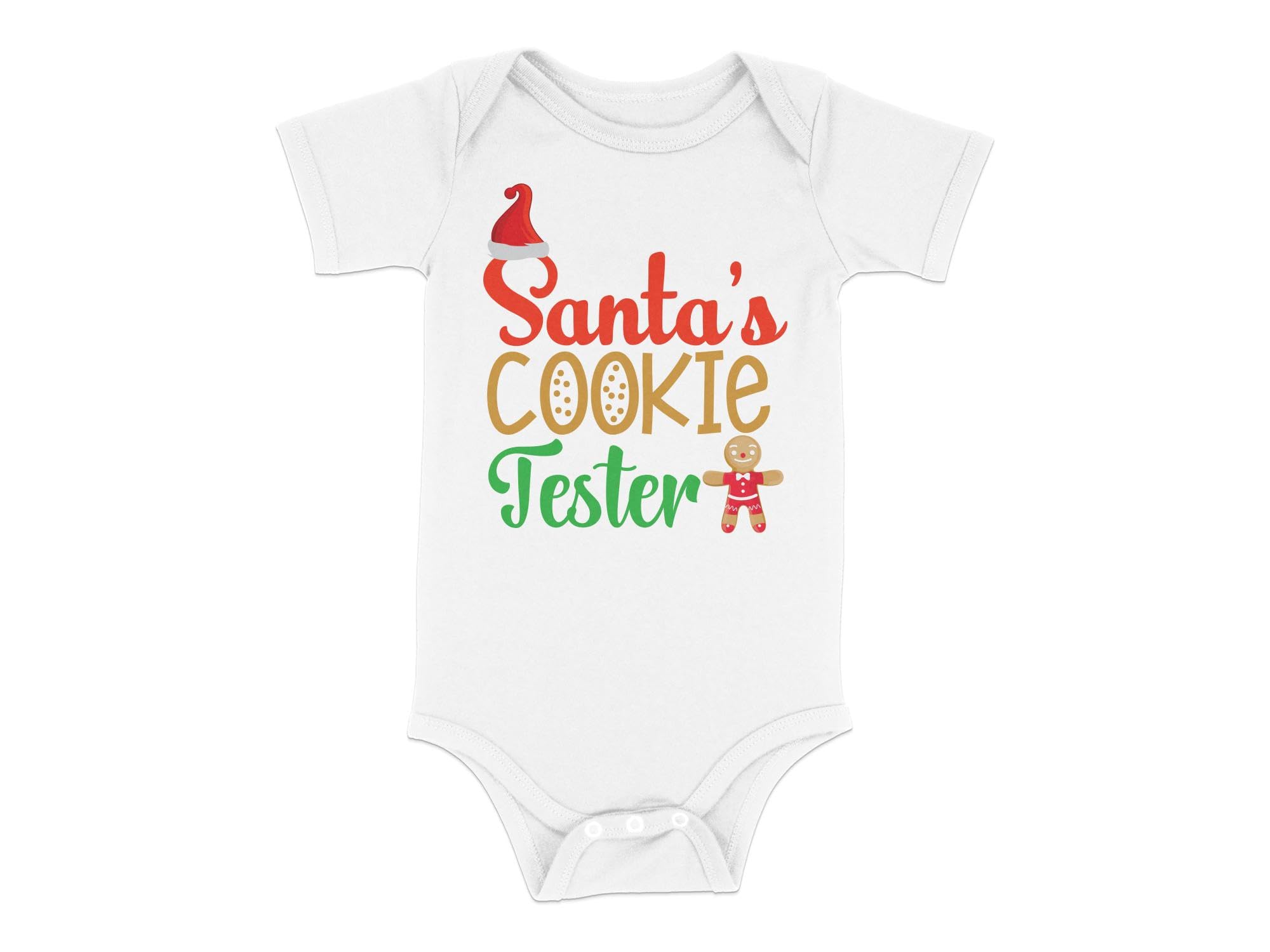 Seek Buy LoveSanta's Cookie Tester Christmas Romper, Cute Holiday Onesie for Babies, Festive Winter Baby Outfit, Xmas Infant Jumpsuit (3-6 Months)