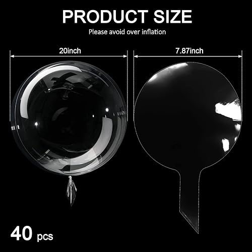 Miniatura 2 de 40 globos Bobo transparentes Bobo globos de burbujas Bobo globos de Praty Bobo globos limpios para Navidad, boda, fiesta de cumpleaños decoraciones
