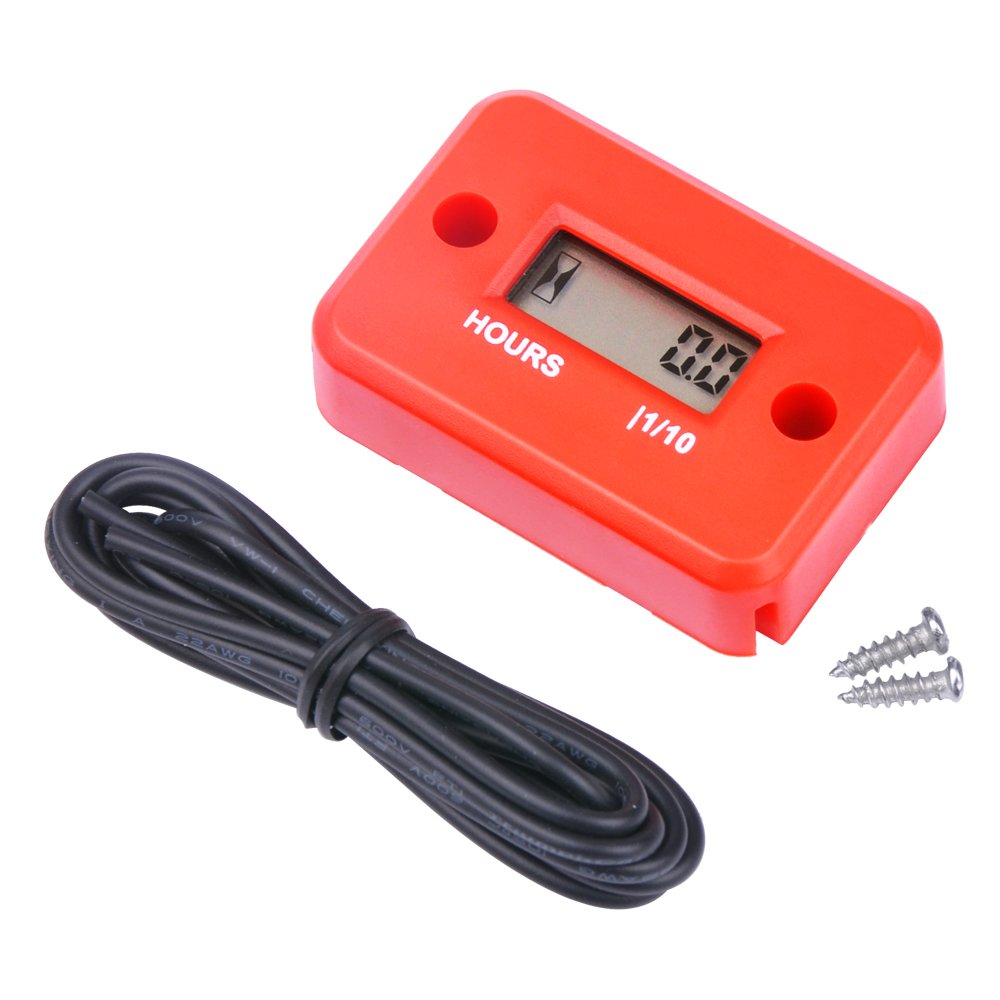 Induktiver Stundenzähler Für Gasmotoren – Wasserdicht, LCD-Anzeige, Bis 9999,9 Stunden, Für Rasenmäher, Boot, ATV
