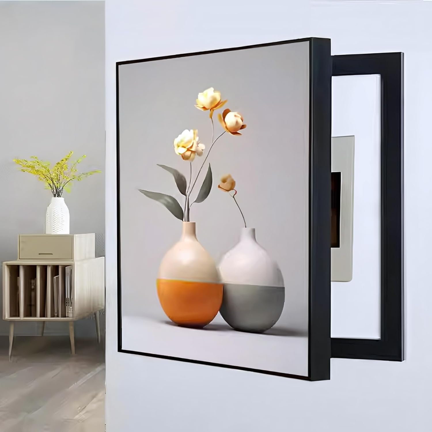 Breaker Box Decorative Cover 15.7x23.6 in Electric Meter Box Decorative Painting Aluminum Frame Electrical Panel Cover for Indoor Outdoor Breaker Hiding Panels (40x60cm) 15.7x23.6in/40x60cm