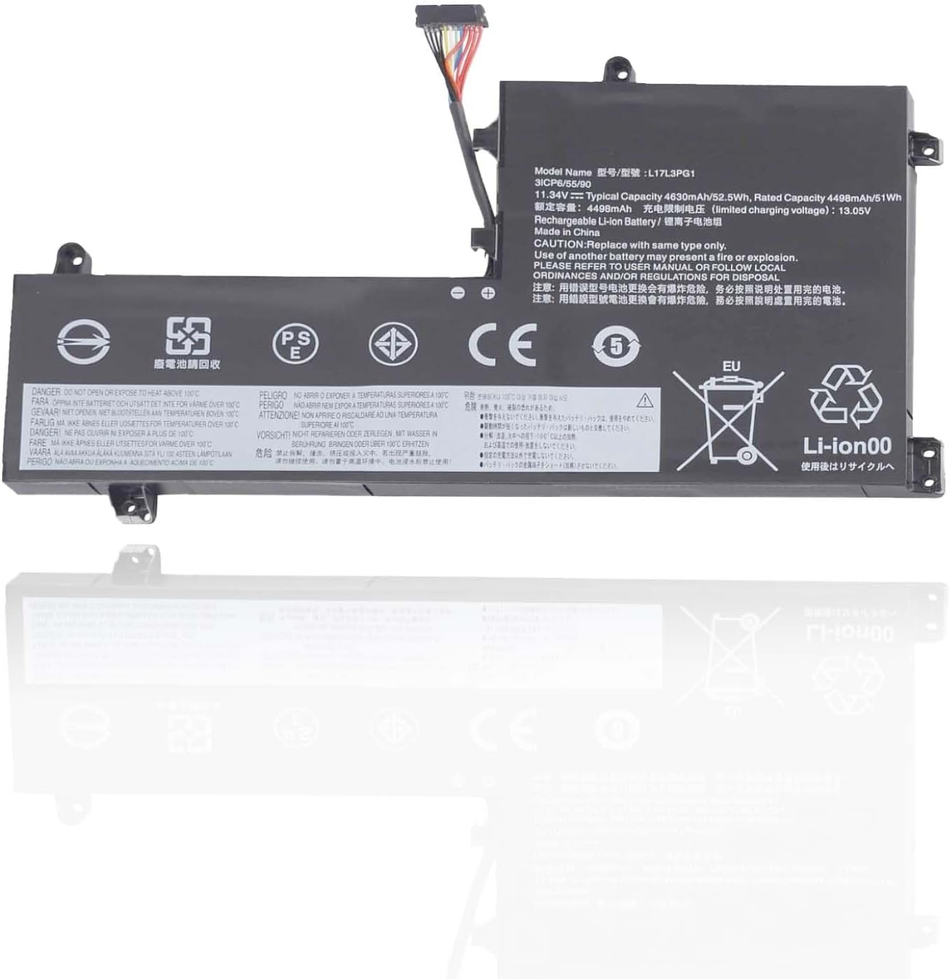 L17L3PG1 Laptop Battery for Compatible Lenovo Legion Y530-15ICH Y540-15IRH-PG0 Y540-17IRH-PG0 Y740-15IRHG Y740-15IRHG Y7000 2019 Y7000P L17M3PG3 L17C3PG1 L17S3PG1 Laptop Battery