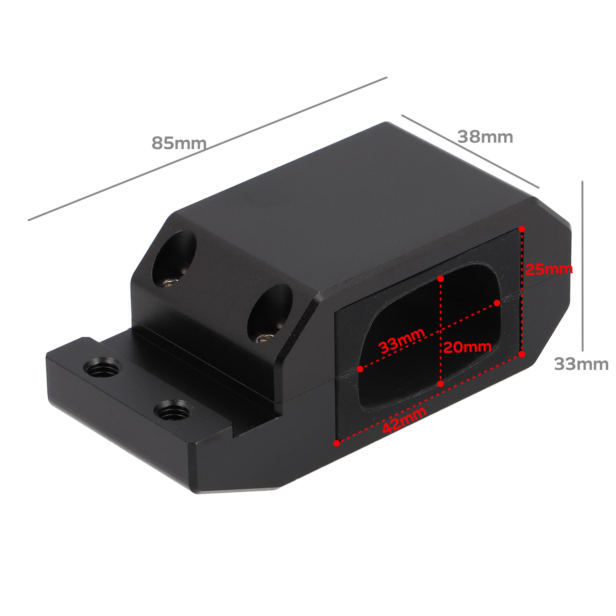 TIYO Fahrrad 4KS Adapter Hinterbauständer Seitenständer Adapter KSA18 CNC Alu E-Bike schwarz