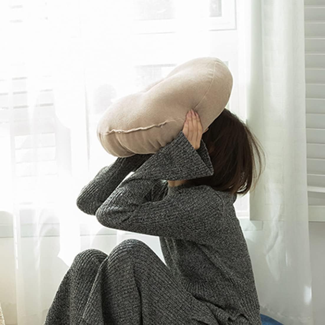 [ムリョ] ざぶとん クッション 55*55*17 座布団 円座 クッションフロア 車 便利グッズ 低反発 おしりが痛くならない 和