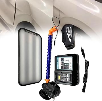 PDR Light,Car Paint Dent Repair Tool PDR,Automobiles Body Stripe Testing Light with Lithium Battery,9-Color Adjustable,for Car Body Dent Removal,Car Paintless Dent Detection Repair