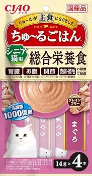 Amazon.co.jp: CIAO (チャオ) ちゅ～るごはん シニア猫用 まぐろ