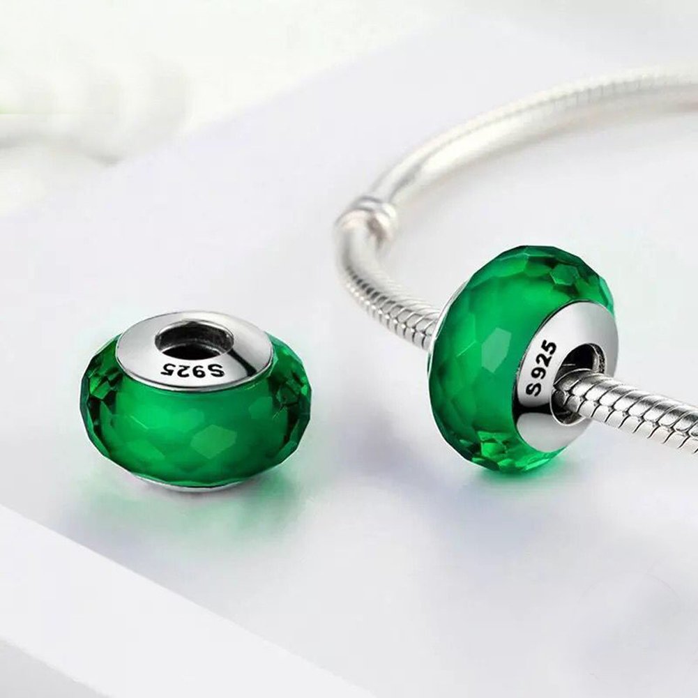 925 Sterling Silver Lampwork Murano Glass Charm Bead | Handmade For Pandora-style Bracelets & Necklaces - View #6