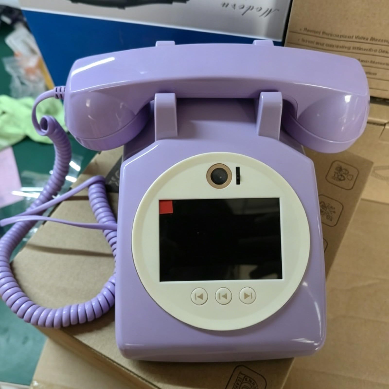 Libro Ospiti su Telefono Video per Compleanni, Gli Ospiti registrano canti e messaggi Divertenti, Storage 32GB, 1080p, Alternativa Creativa al Libro cartaceo Purple