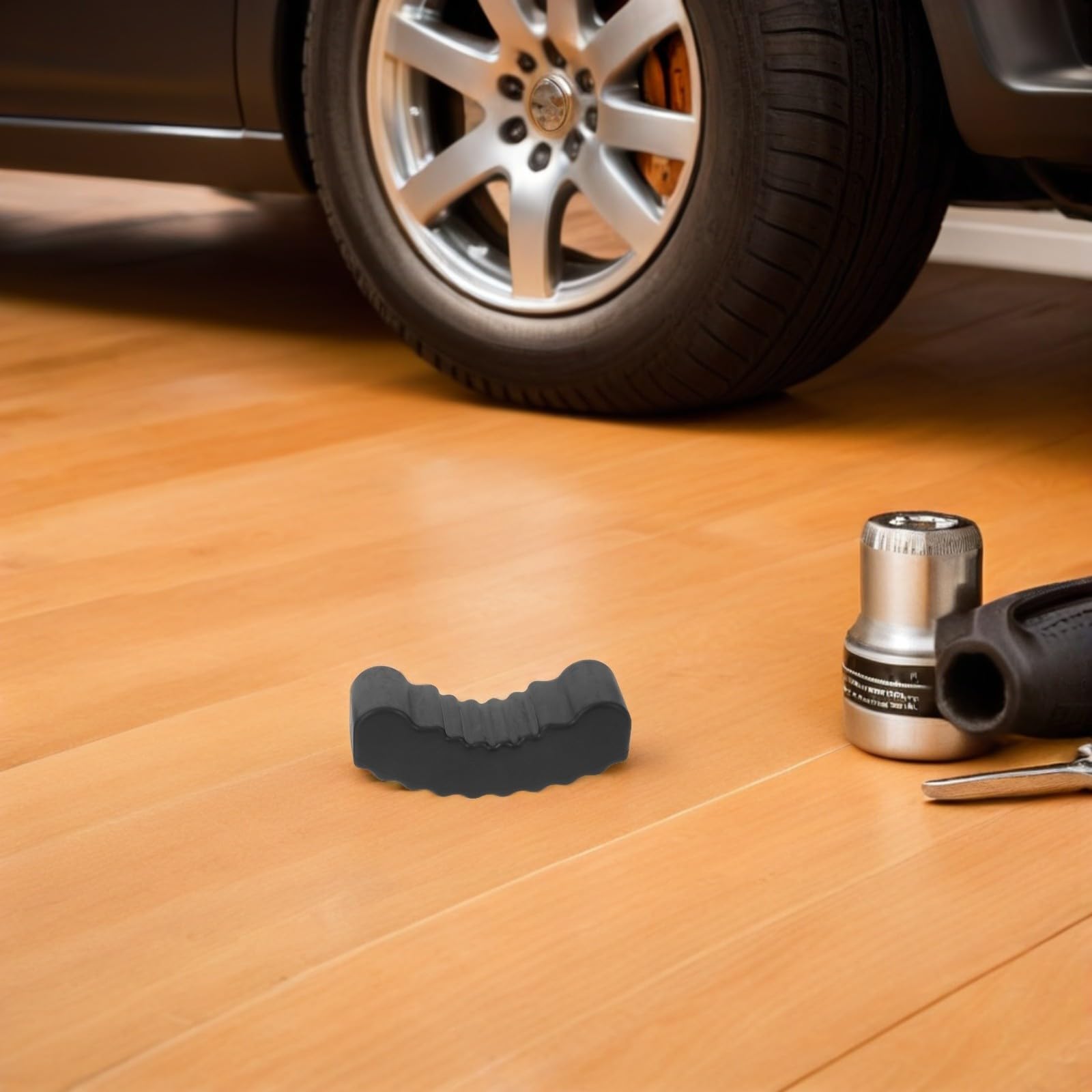 Patin Caoutchouc Chandelles Voiture 2 Pièces Structure Fendue pour Protection et Absorption de Chocs Lors de Réparations Automobiles