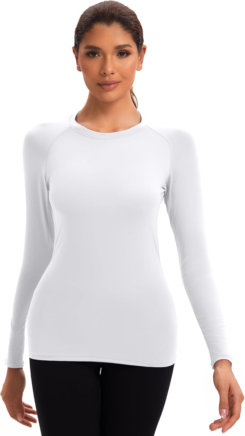 5 Pack Women's Compression Shirt Long Sleeve Workout Tops Athletic Baselayer Quick Dry Gym Yoga Running T-Shirt - Image 2