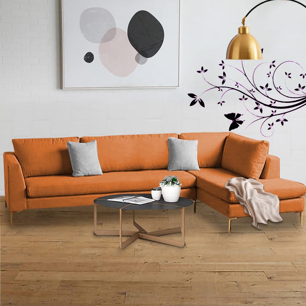 BRAXTON Rome 4 Seater L Shape Sofa Set for Living Room (Pink BRAXTON Rome 4 Seater L Shape Sofa Set for Living Room (Pink