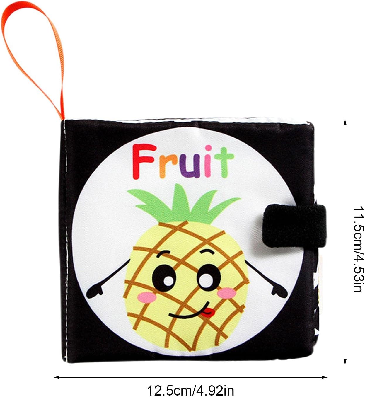 素晴らしい品質 赤ちゃんのための柔らかい布の本 私の最初の柔らかい本初期の開発の柔らかいおもちゃ 動物 果物 数 形 Babytoddler 幼児のための手紙学習おもちゃの黒と白の布の本 Sparrow Rs