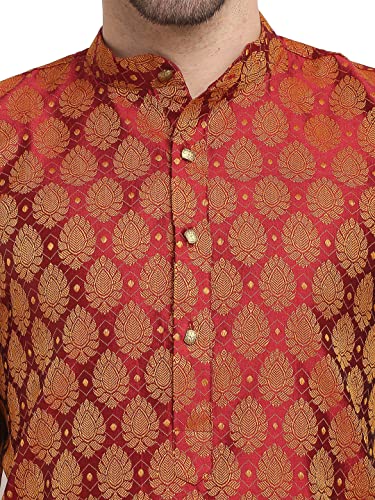 Maple Clothing Poly Silk Kurta Pajama for Men Indian Wedding Party Outfit Guest Wear4