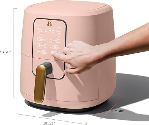 Miniatura 7 de Hermosa freidora de aire digital de 6 cuartos Drew Barrymore, tecnología TurboCrisp, 4 ajustes preestablecidos, 77F-204C, antiadherente, apta para