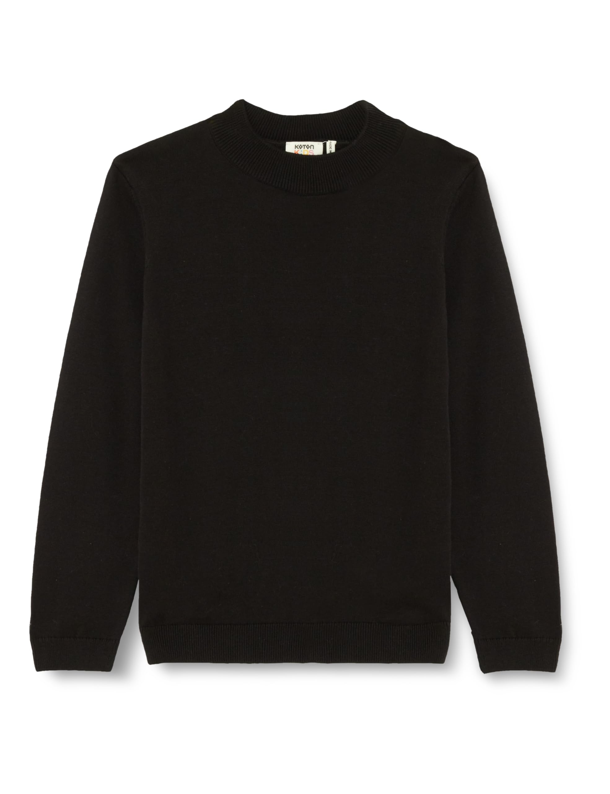 Pull-Over Filles Koton idéal pour l'école en maille noire basique - 5