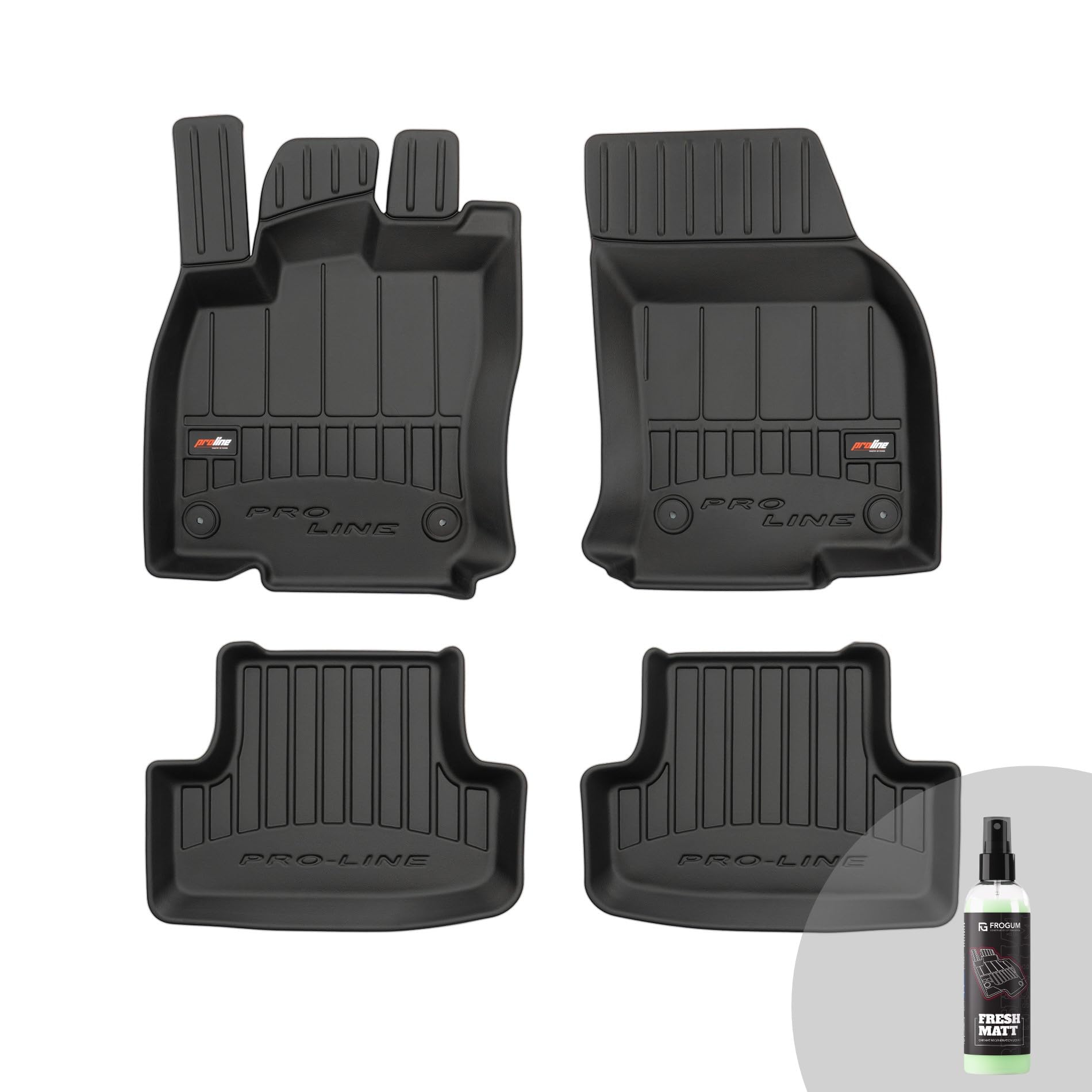 FROGUM ProLine 3D Ekskluzywne korytkowe dywaniki samochodowe gumowe premium do Audi Q2 2016-2020 | Najwyższe ranty