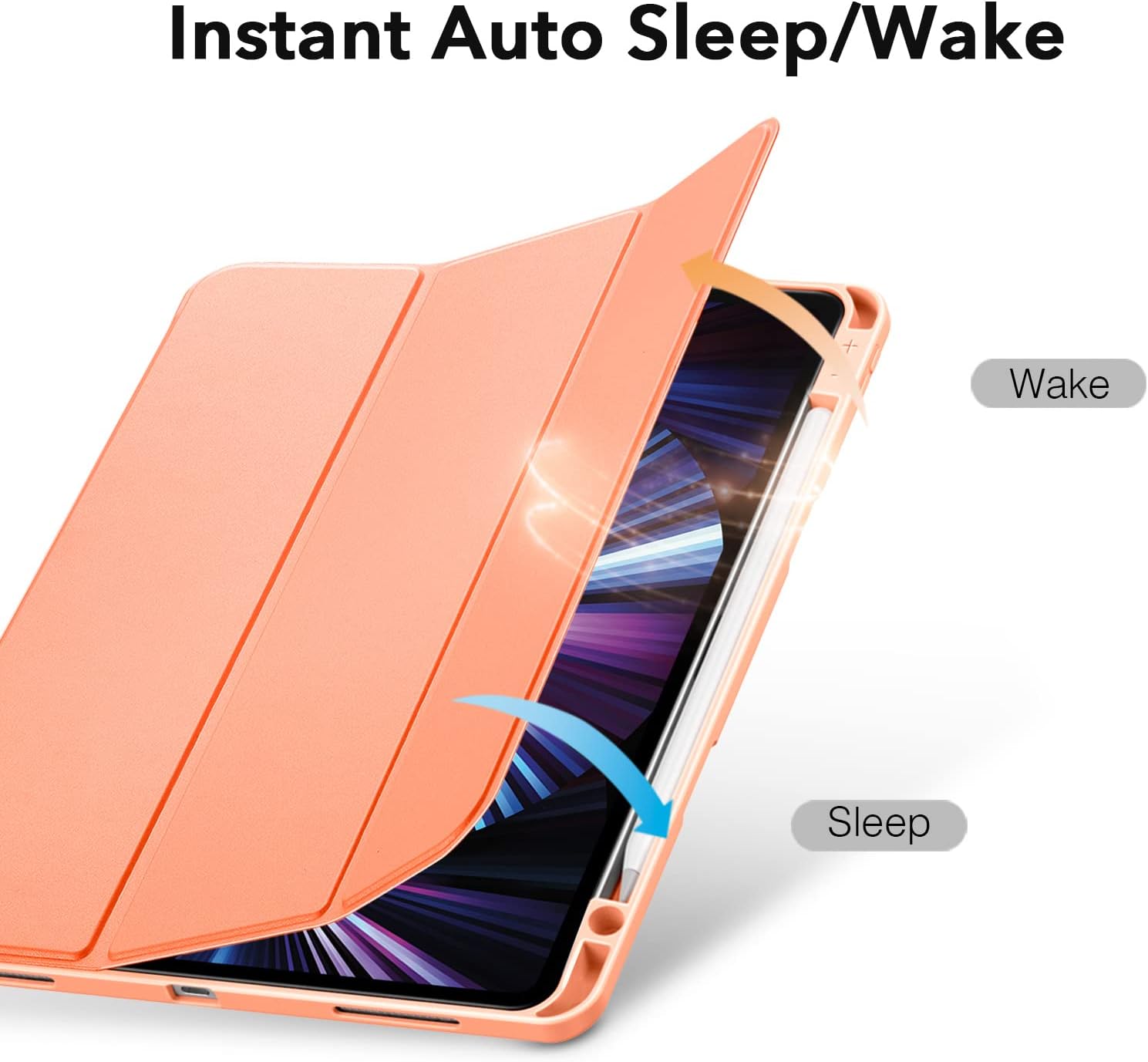ESR Rebound Pencil Case Compatible with iPad Pro 11,Papaya