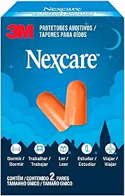 3M, Nexcare, Protetor Auditivo, Laranja - 2 Pares (1 pacote)