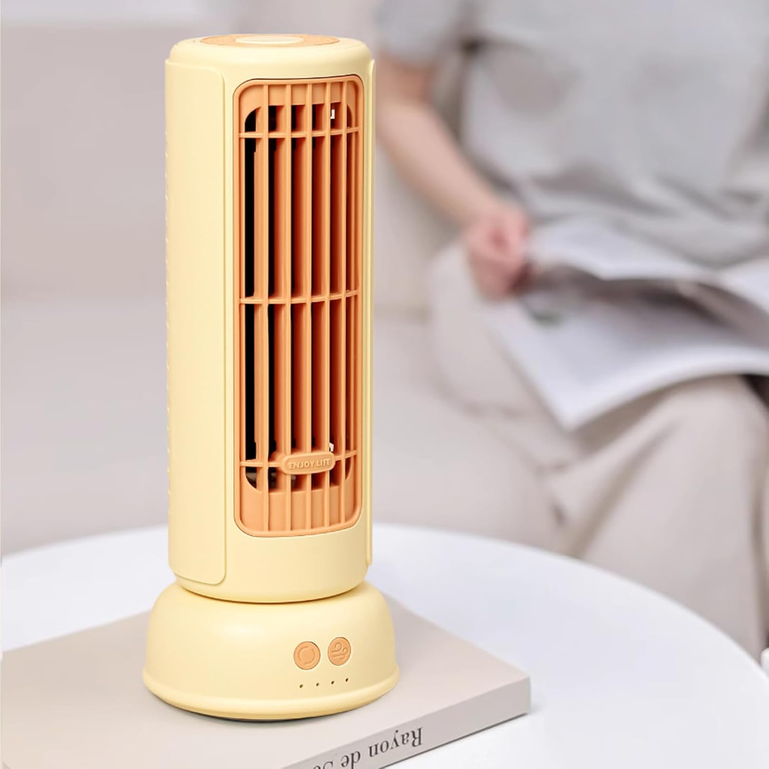 Standing Fan - Rotating Tower Fan,Powerful Portable Ventilator with 3-Speed Settings for Home Nursery Kitchen Office Garage Outdoor Dorm Room Basement Camping