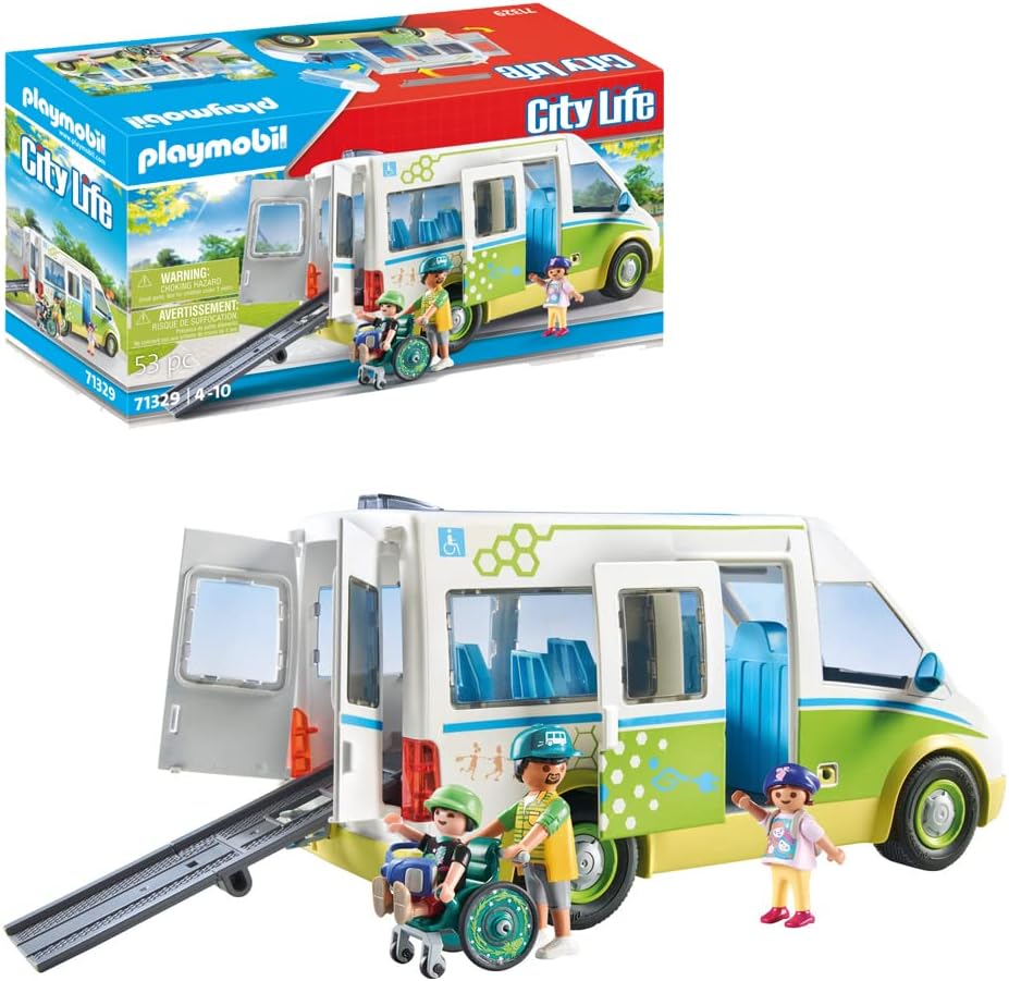 Playmobil City School Bus with Wheelchair Accessible Ramp