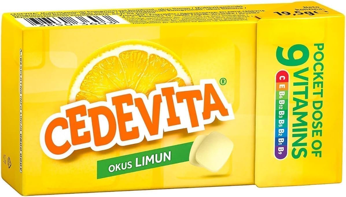 Cedevita Multivitamin Healthy and Sweet Gummies with 9 Essential Vitamins - A Pocket Full of Immune System Booster Vitamins (Lemon)