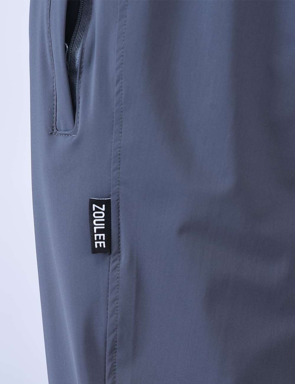 Zoulee Men's Elastic Waist Zipper Fly Hiking Pants Quick-Dry Lightweight Outdoor Sweatpants - Image 6