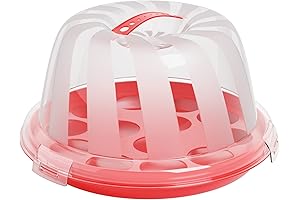 9" Cake Holder with Lid Plastic, Round Cake Container, Easy Transport