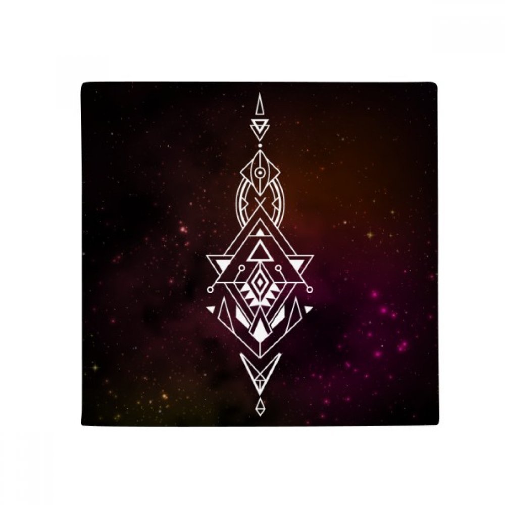 Tapis de sol alien totem de 50x50cm antidérapant multicolor pour salon et cuisine