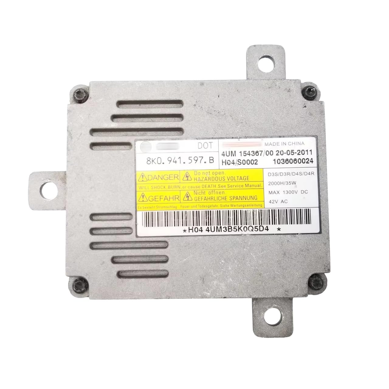 8K0.941.597.B D3S Ballast Suitable for A6L for A4L for Q5 for Q3 for Magotan for Passat Xenon Lamp 8K0941597B Control Module(Yellow)