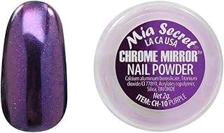 Mia Secret Chrome Mirror Nail Powder - The Original Holographic Purple Manicure Nail Art Decoration For Mirror Effect Nails