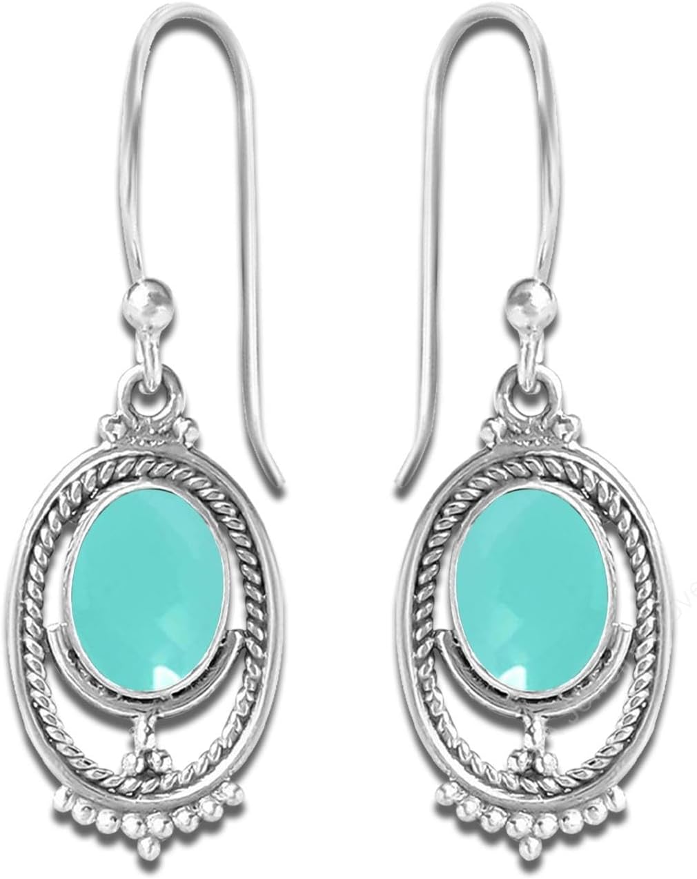 Valentine Day Gift 925 Sterling Silver Drop Dangle Ellipse Dangle Earrings Gift Daughter Bridesmaid Bohemian Jewelry Art & Deco Engagement Women's Jewelry Boho