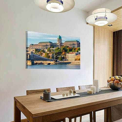 Miniatura 3 de Royal palace Buda over Danube river Budapest Hungary Canvas Wall Art Decor Paintings Pictures for Bedroom Wall Decor Above Bed Living Room Wall