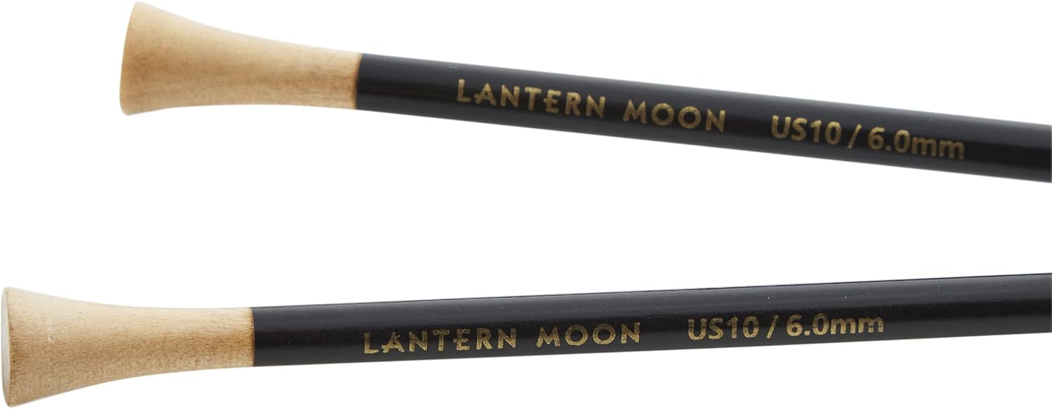 Lantern Moon Ebony Wood Single Pointed Needles 14" (35cm) | US Size 8 (5.0mm)