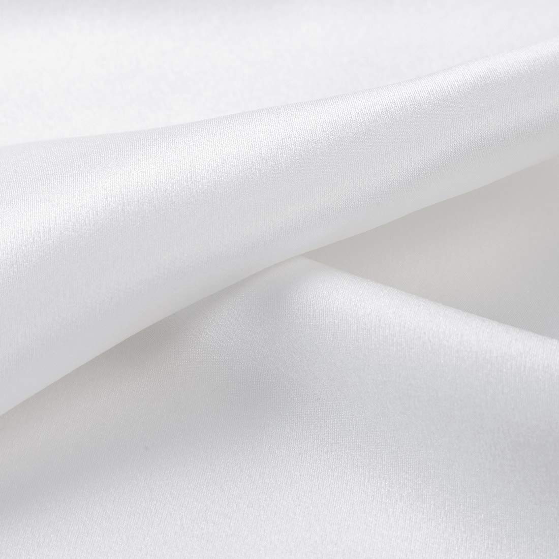 PiccoCasa Seide Kissenbezug 80x80 Kissenbezug aus 100% Seide 22 Momme kopfkissenbezug Haare und Hautpflege mit Reißverschluss & Geschenkbox Weiß 80x80cm